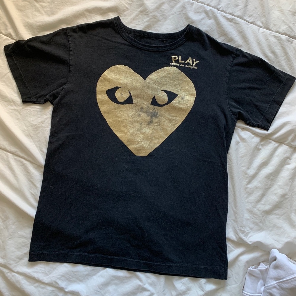 CDG Metallic Heart tee